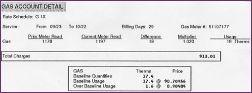 Gas bill